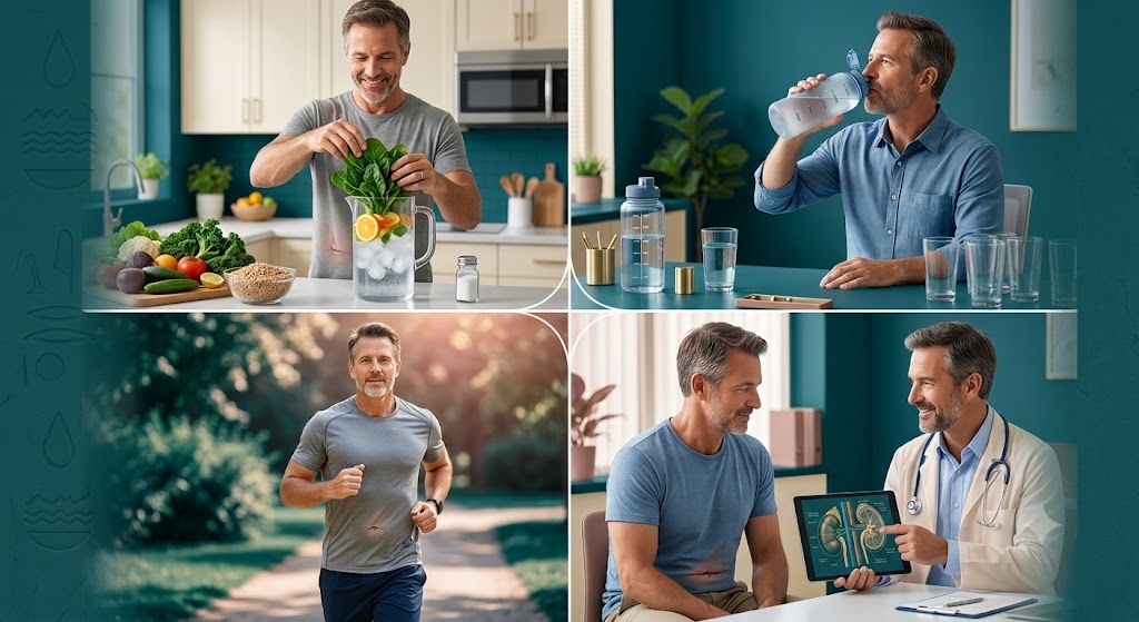 Healthy food and hydration lifestyle care